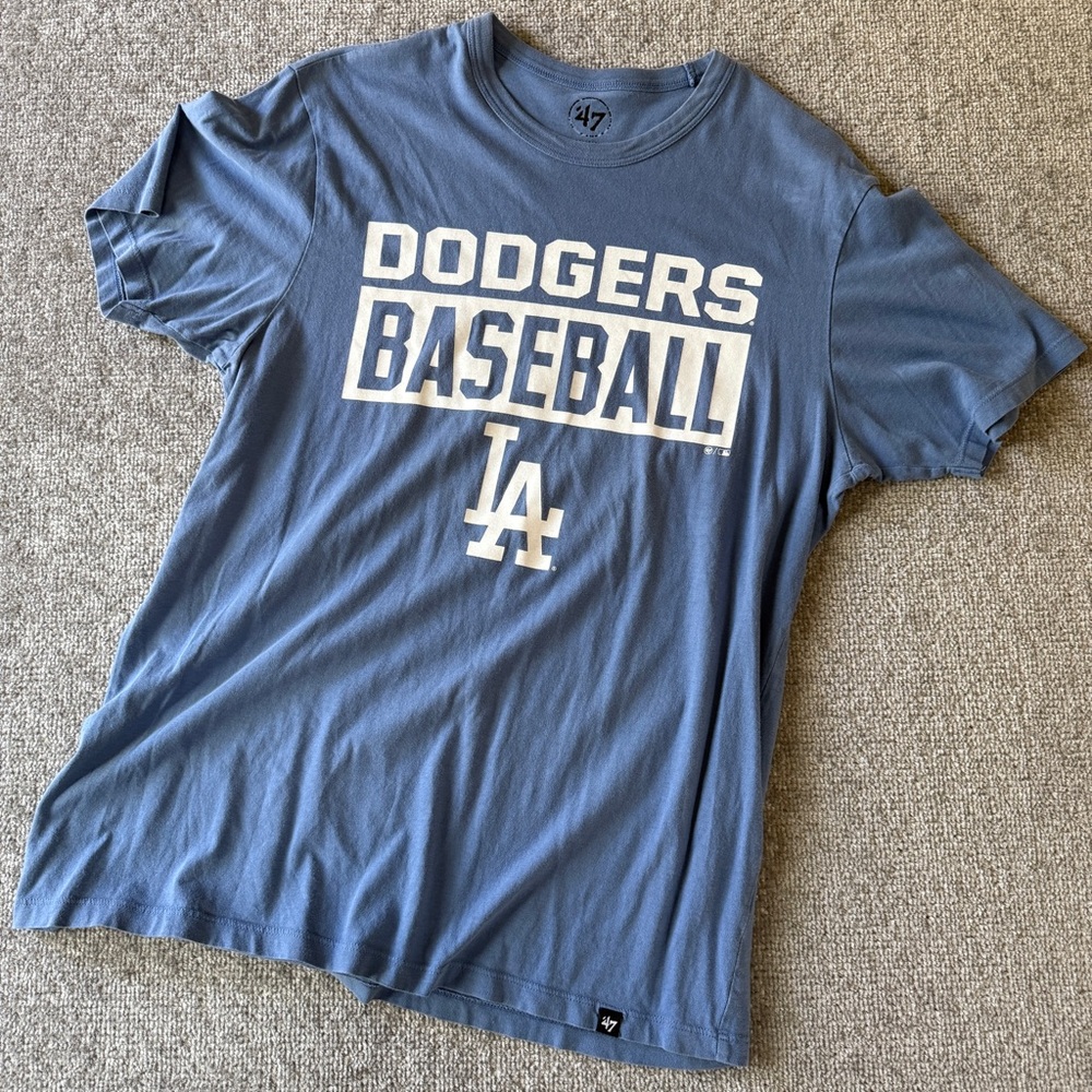 Los Angeles Dodgers '47 Brand Men's Medium Blue MLB Baseball T-Shirt